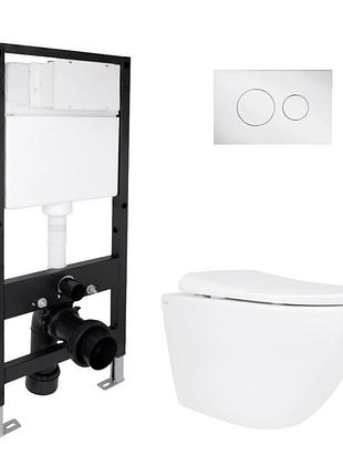 Готове рішення qtap для ванної кімнати: підвісний унітаз robin ml ultra quiet 520x365x365 + комплект інсталяції standard (кругла