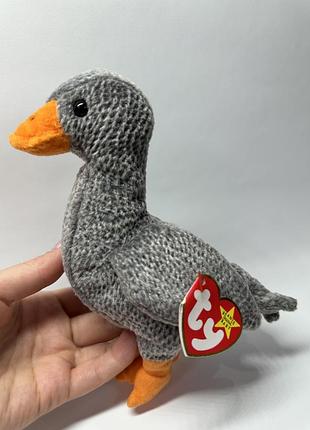 Мʼяка іграшка гусь, ty beanie baby "honks" the goose