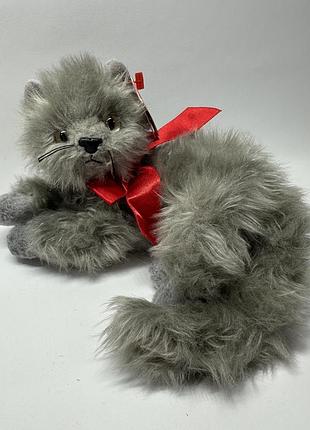 Мʼяка іграшка сірий котик, ty beanie baby "beani
