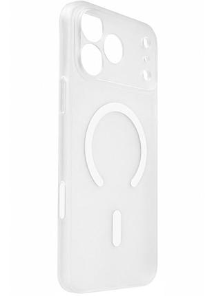 Чохол pc slim matte with magnetic fit (camera button) для apple iphone 17 pro max (6.9") white