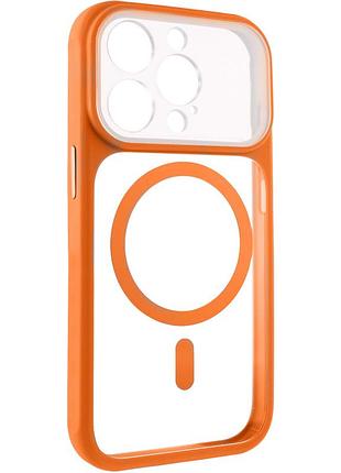 Чехол tpu+pc getman moon clear with magsafe для apple iphone 15 pro max (6.7") orange