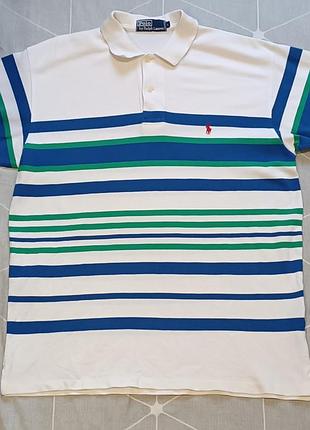 Polo by ralph lauren | чоловіче поло в смужку | розмір l
