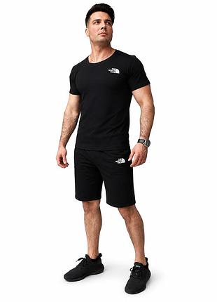 Комплект мужской tnf: футболка черная + шорты черные