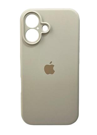 Чохол для смартфона silicone full case aa camera protect for apple iphone 16 9,antique white