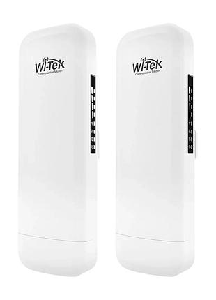 Комплект бездротового моста wifi wi-tek wi-cpe800-kit v3 5ghz, 867mbps, 5km, 2x1000mbps, poe in/lan out, cloud (73-00259)