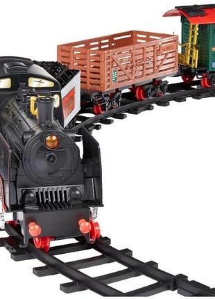 Детская железная дорога railroad rw30 с паровозом, рельсами и вагонами, лёгкий б/в
