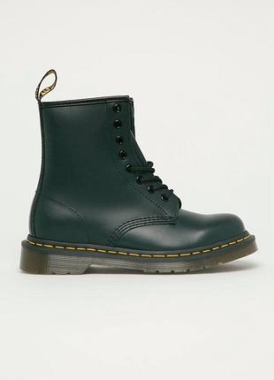 Черные кожаные ботинки унисекс dr. martens 1460 green x мартинс 43