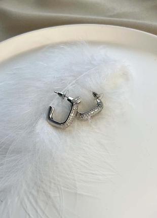 Серьги бижутерия с фианитами 5398