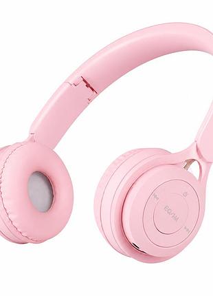 Бездротові навушники pi-08 bluetooth з mp3 плеєром рожевий