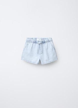 Шорти на дівчинку джинсові короткі блакитні zara