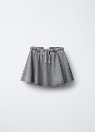 Юбка с шортами джинсовая клеш на девочку zara