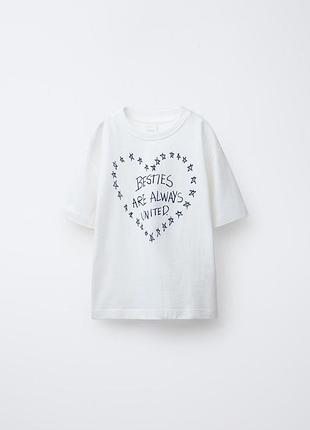 Футболка белая на девочку zara 12-13 (156 см)