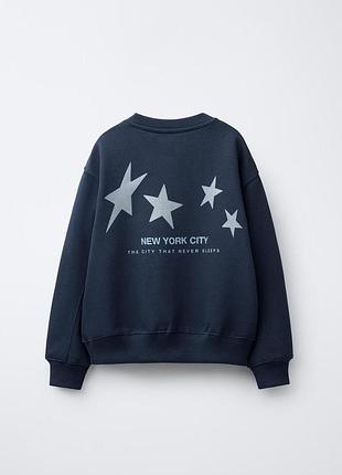 Світшот на дівчинку зірки на флісі теплий zara