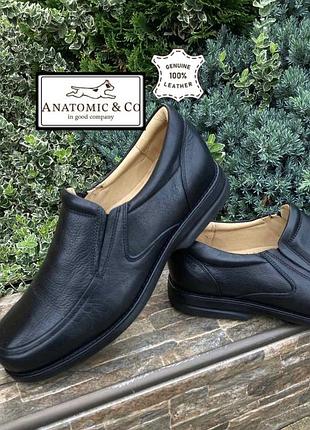 Anatomic & co бразилія комфортні шкіряні чоловічі мокасини туфлі натуральна шкіра 42р. оригінал
