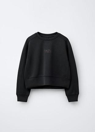 Лонгслів вкорочекний на дівчинку з написом, zara