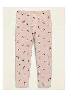 Лосины розовые в цветочек, old navy 2т