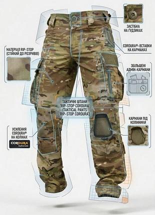 Шурмовые тактические штаны agesis мультикам рп7381