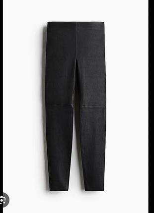 Hm leather leggings шкіряні штани легінси м-л