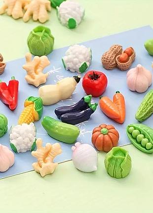 Мініатюрні декорації із смоли food-тематика (овочі)