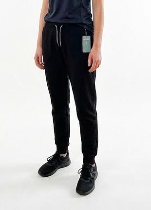 Штани спортивні двунитка чорні дитячі pepperts 134/140 см