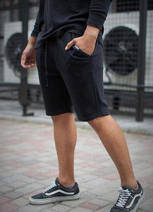 Мужские хлопковые базовые трикотажные шорты without basic black 3xl