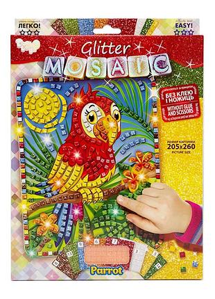 Креативное творчество "блестящая мозаика: parrot" бм-02-06, 20.6х26 см