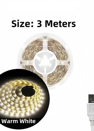 Usb-живлення led стрічки 3 м, колір теплий білий