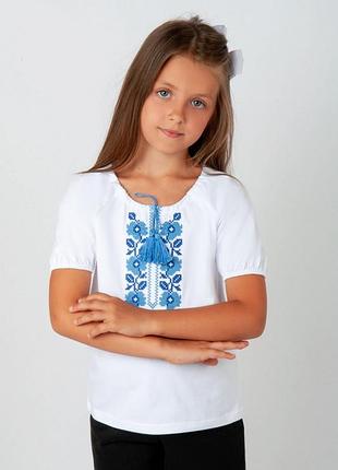 Вишиванка для дівчинки короткий рукав 122 см
