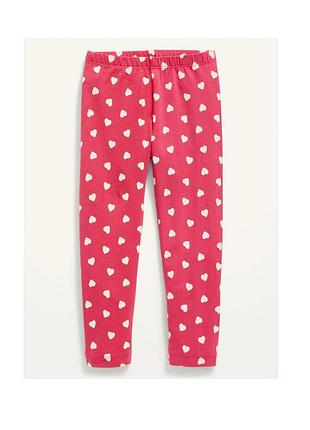 Лосины розовые в сердечки old navy 5т - рост 107-114 см