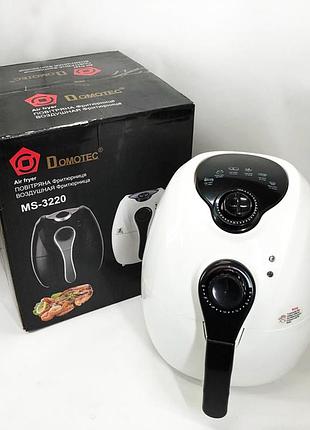 Air fryer domotec ms-3220 white, 4.5 l, 1300 w, 80% fat reduction