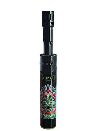 Газова зажигалка clipper mini tube turbo hemp 2 турбо