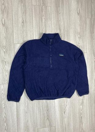 Vintage l.l. bean men fleece blue size m світшот