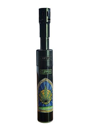 Газова зажигалка clipper mini tube turbo hemp 5 турбо