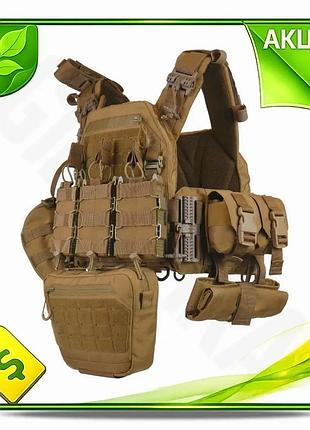 Ve комплект kiborg плитоноска gu new version gen.2 койот бронежилет с итогами для тактического снаряже n6w_ver