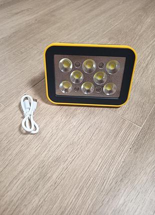 Акумуляторний світлодіодний прожектор t-sun ts-f0210 (4000 mah) з магнітом та функцією аварійного сигналу (синьо-червоний маячок)