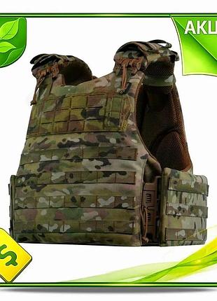 Ve бронежилет militex multicam увеличена new version площадь защиты для военных с модульной системой m n6w_ver