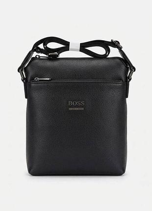 Чоловіча сумка hugo boss, сумка через плече хуго босс, барсетка чорного кольору hugo boss, сумка мессенджер хуго босс