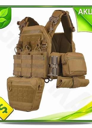 Ve комплект плитоноска kiborg gu new version gen.2 6 итогов койот бронежилет для защиты и снаряжения n6w_ver