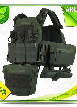 Ve комплект плитоноска kiborg gu new version gen.2 хаки с 6 итогами бронежилет для военных тактическое n6w_ver