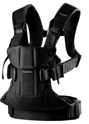 Рюкзак-кенгуру babybjorn one black cotton
