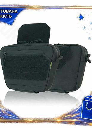 Dm сумка-напашник kiborg gu специфікація 2.2 cordura m чорний тактична сумка для військових та активно spe|lz