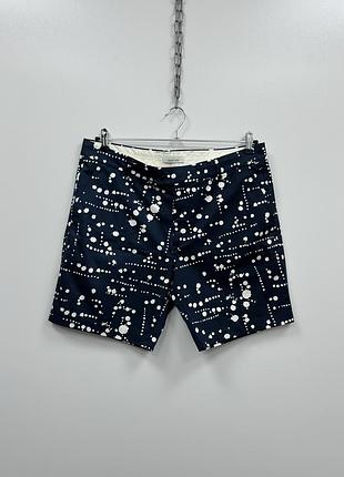 Базові шорти чіноси samsoe samsoe laurent chino shorts navy/white