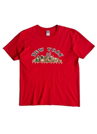 Вінтажна футболка червона   new york the big apple ( l )