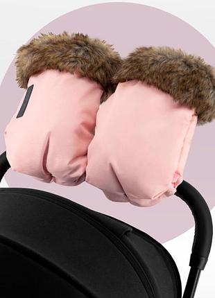 Рукавицы для коляски momi muffins pink
