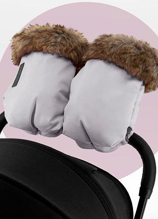 Рукавицы для коляски momi muffins grey