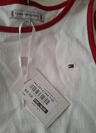 Повсякденний костюм для дівчинки tommy hilfiger (майка та джинсові шорти) білий, червоний 152 см