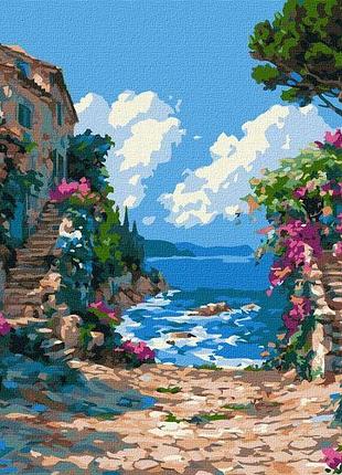 Картина за номерами - середземноморський променад ©art_selena_ua идейка 40х50 см (kho6482)