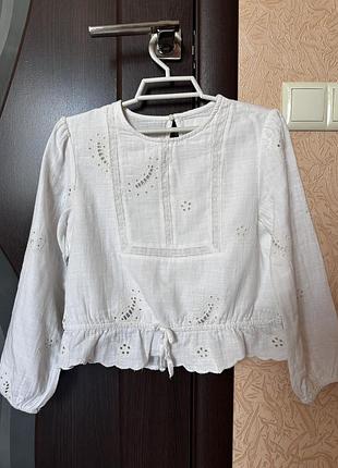 Шкільна блузка zara 134-140