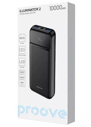 Портативна батарея proove illuminator 2 22.5w 10000mah (black) 64234