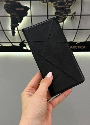 Качественный чехол-книжка leather для xiaomi redmi note 12 pro 4g,защитный чехол-книжка для телефона редми note 12 pro 4g (черный)